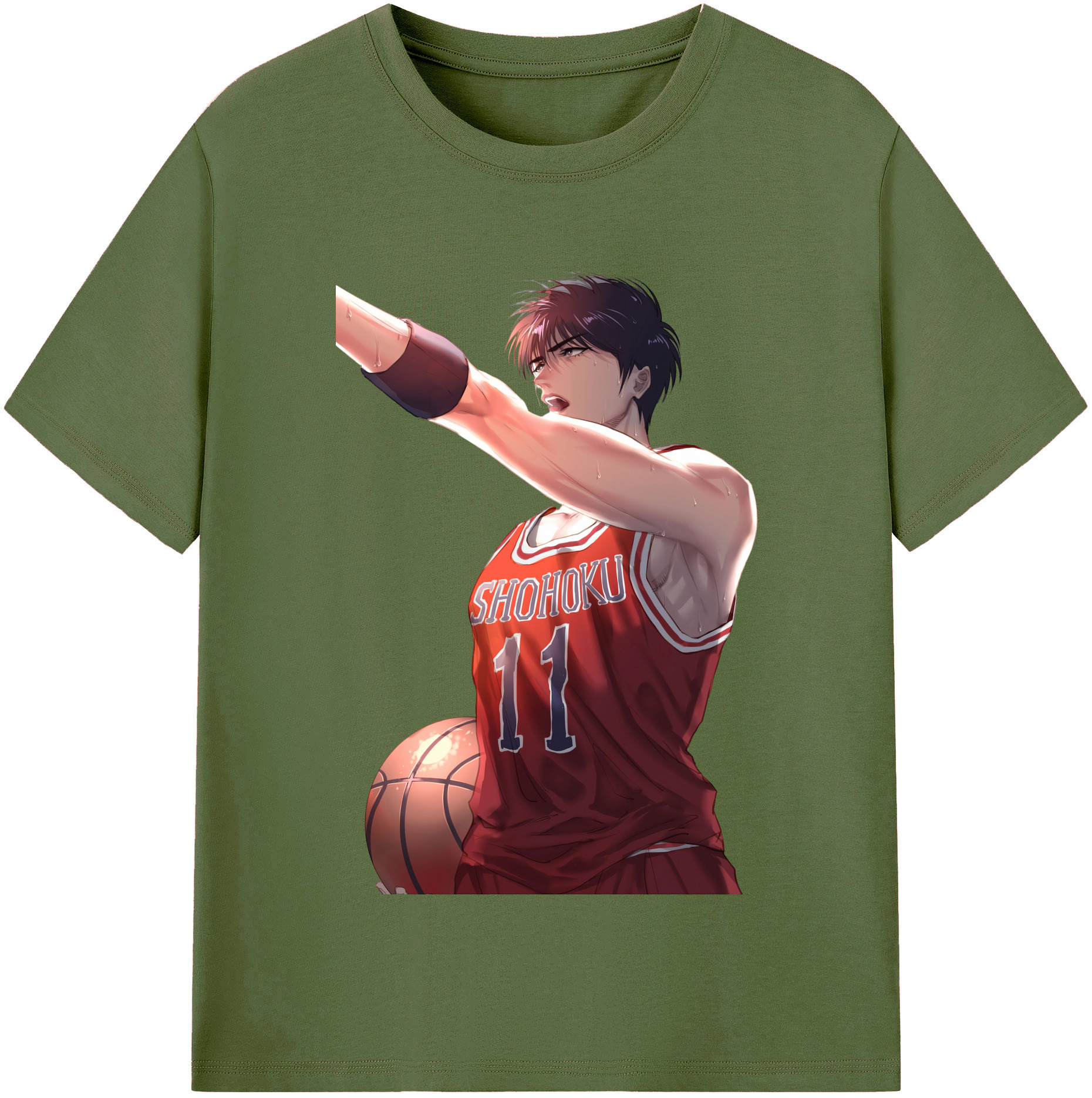 SLAM DUNK／スラムダンク 綿100％半袖Tシャツ（フロントプリント）